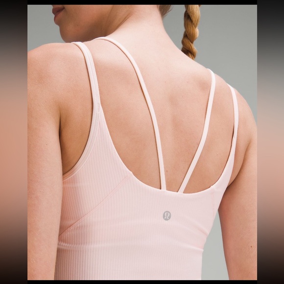 Lululemon Aligned strappy ribbed tank top Strawberry Milkshake,size 10.Baby pink - Picture 8 of 15